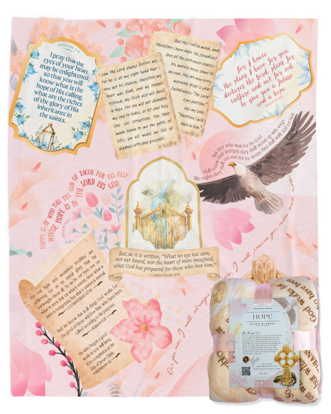 Hope (Pink) Bible Verse Blanket