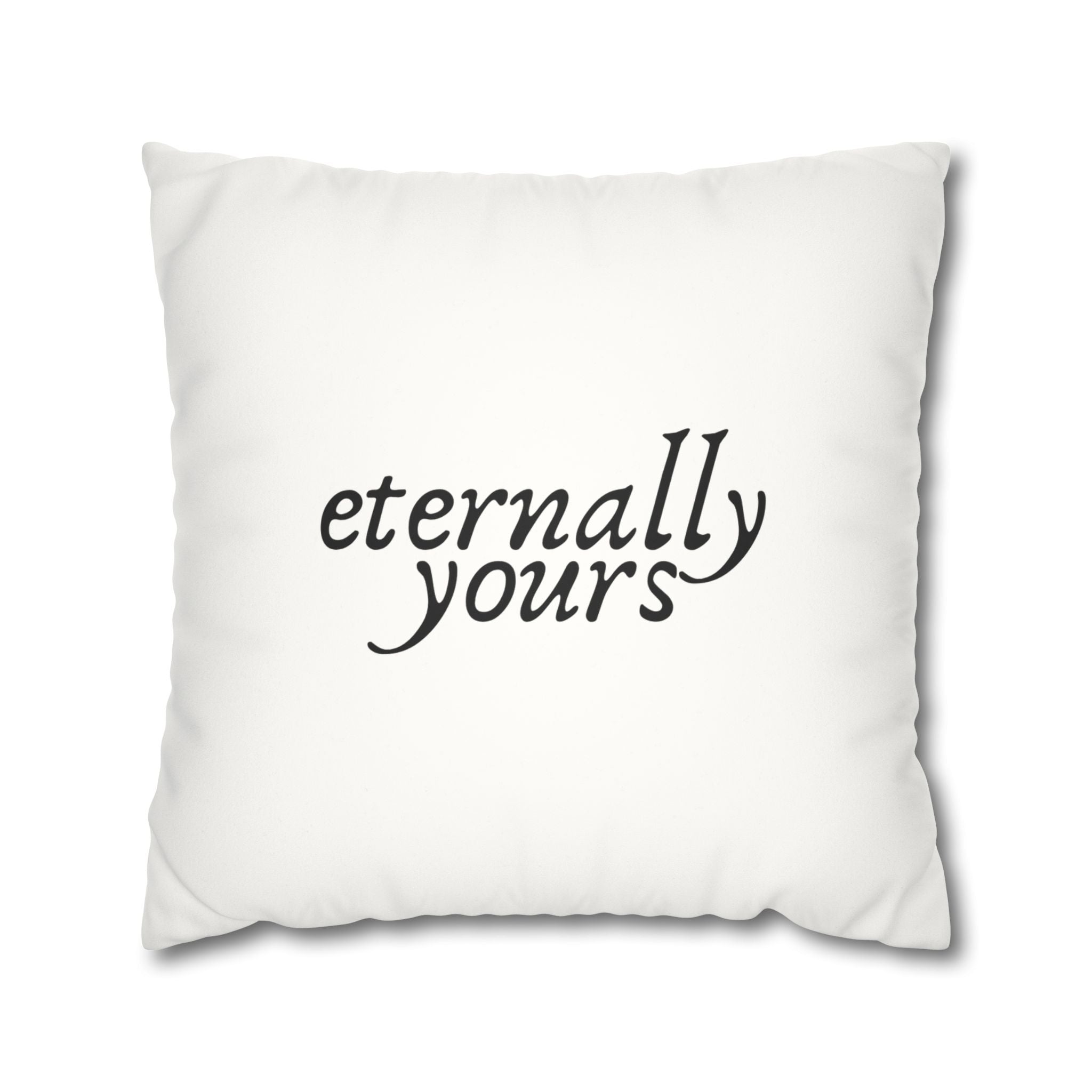 Eternally Yours Psalm 23 Pillowcase, Faux Suede, White