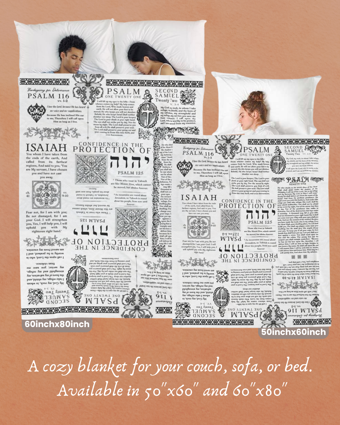 Couverture biblique avec verset de protection