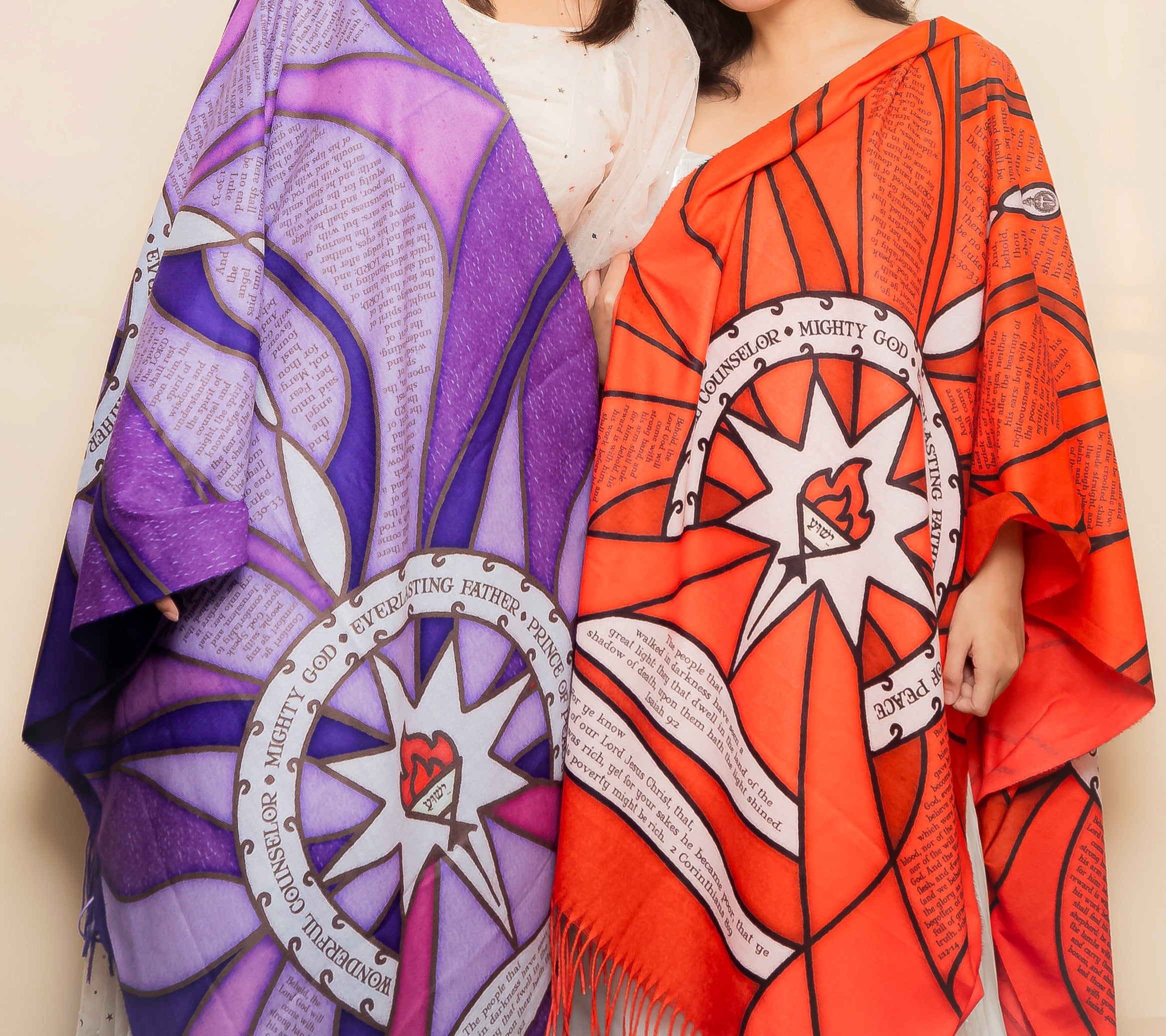 Advent scarf, Christian Christmas gift, Nativity scripture shawl, Advent devotional scarf, holiday prayer gift