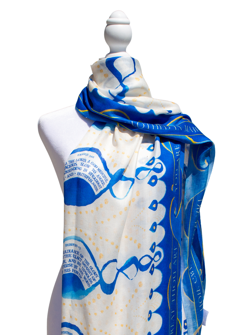 How Great scarf, Christian worship shawl, praise dance scarf, worship leader gift, garment of praise scarf