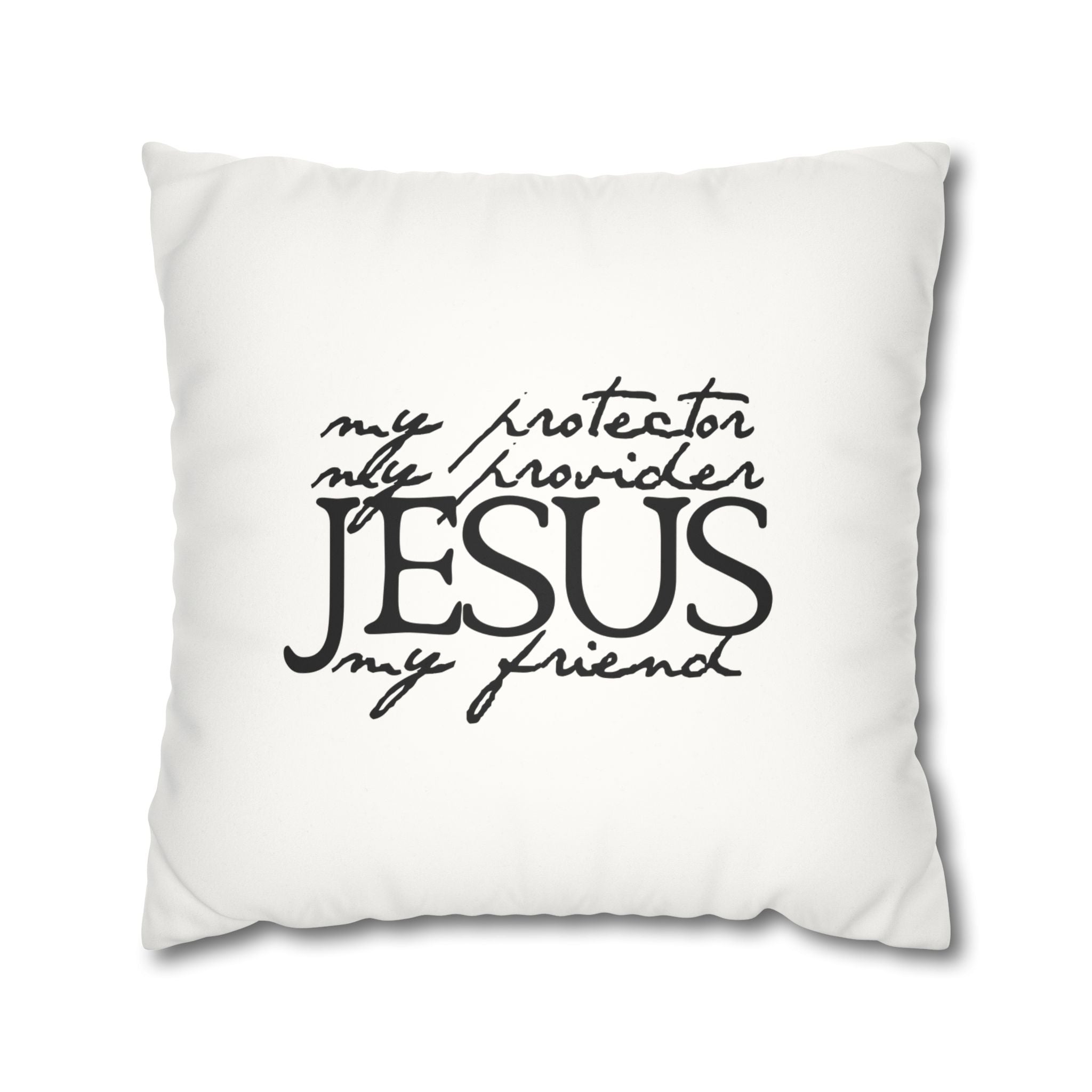 Jesus My Friend Psalm 23 Faux Suede Pillowcase