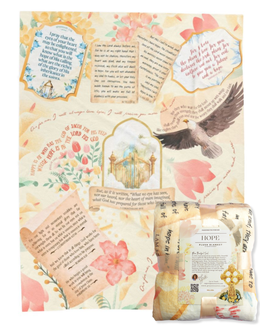 Hope (Honeysuckle) Bible Verse Blanket