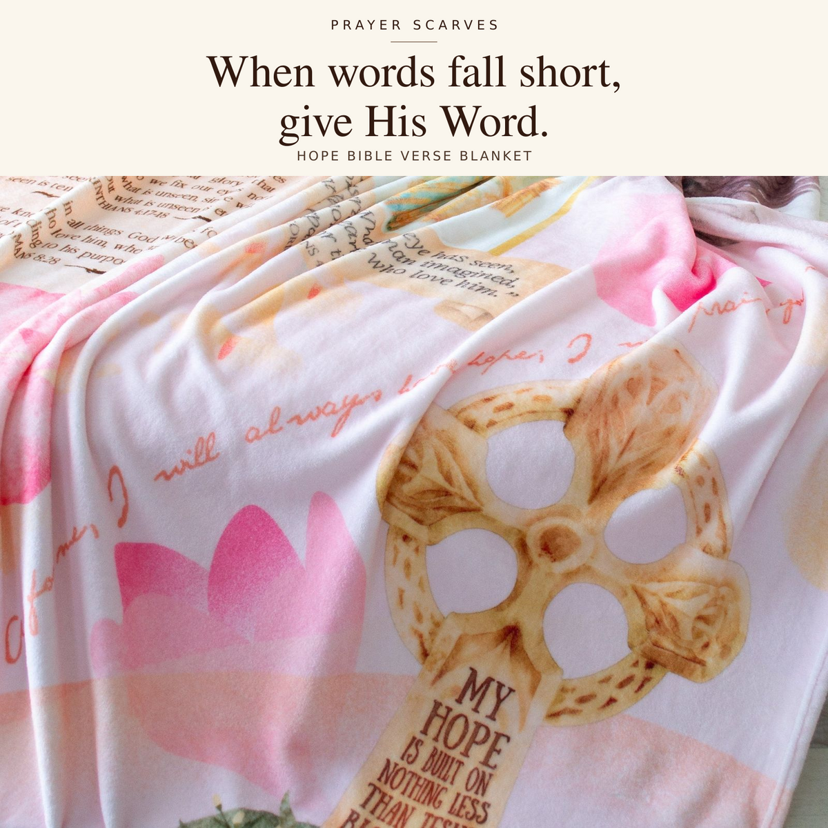 Hope (Pink) Bible Verse Blanket