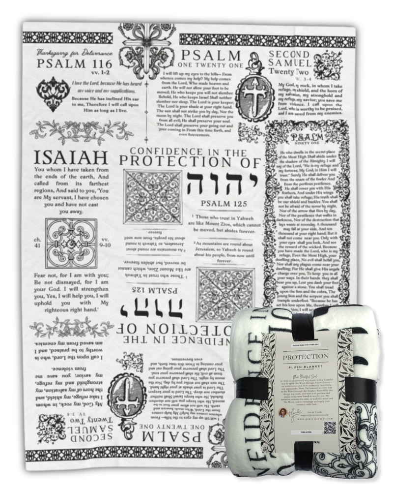 Couverture biblique avec verset de protection