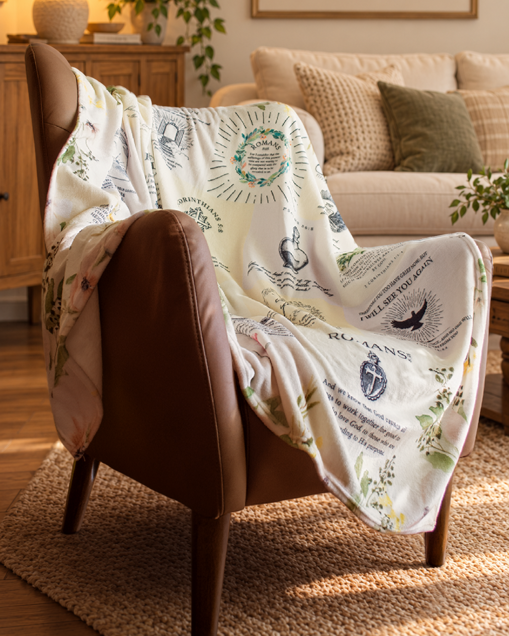 Dawn Grief Comfort Bible Verse Blanket