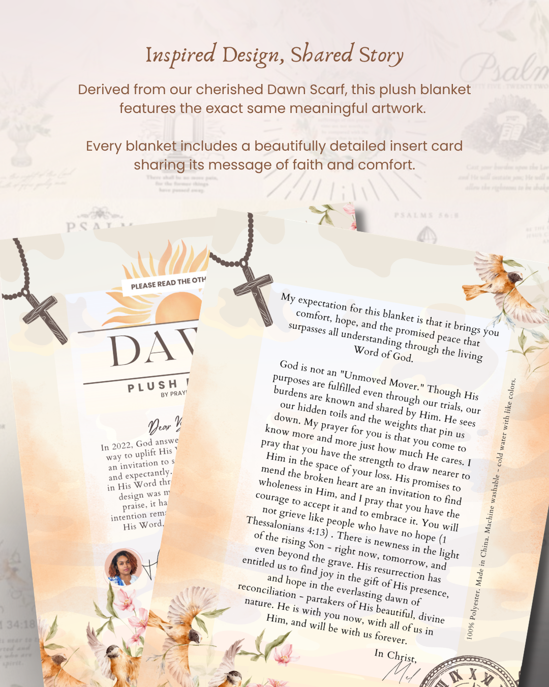 Dawn Grief Comfort Bible Verse Blanket