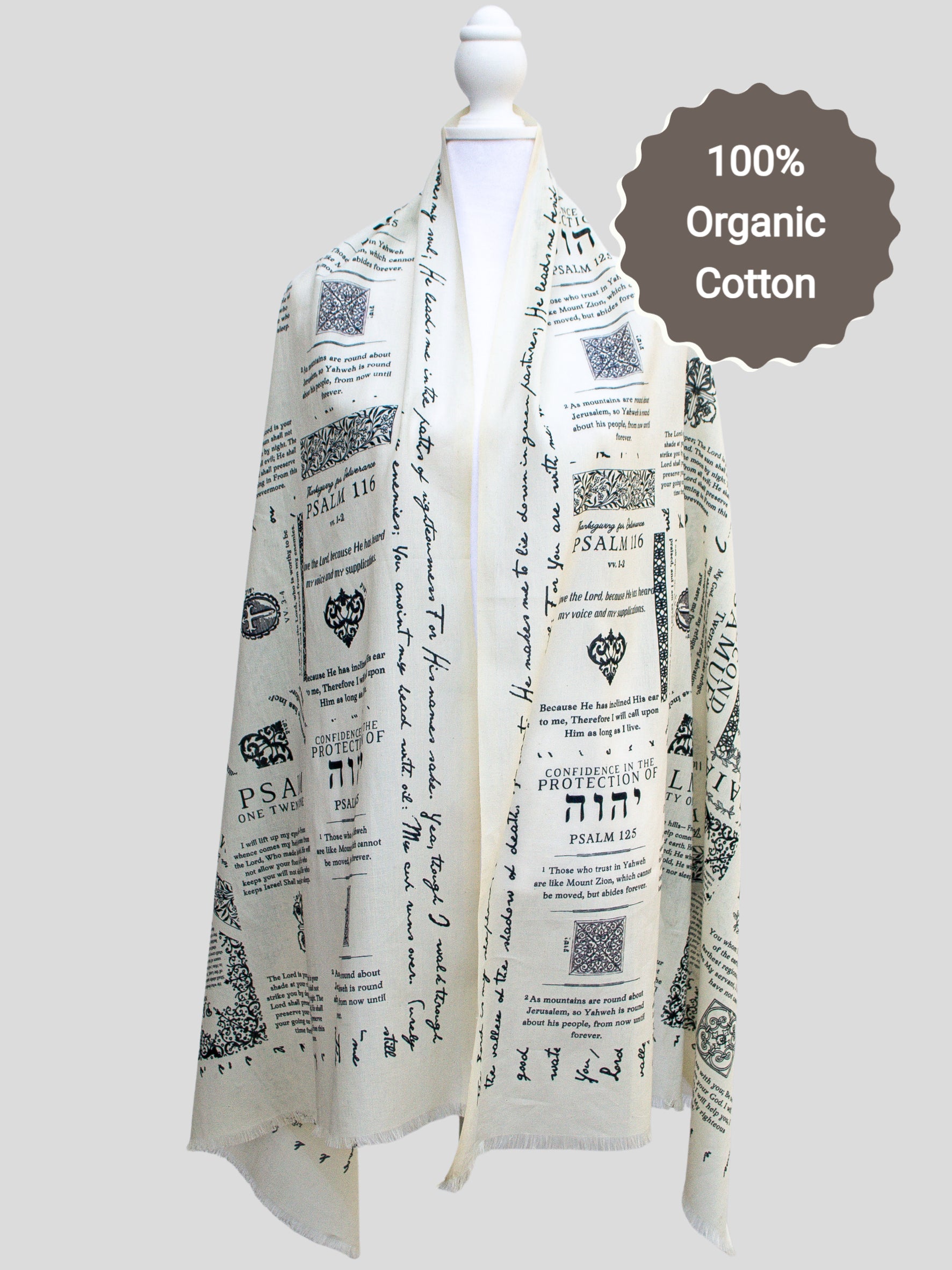 Protection Cotton Scarf (Ivory, Organic Yarn))